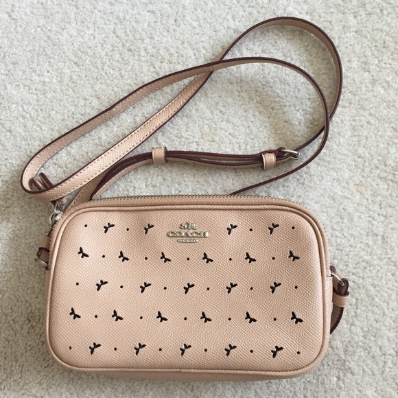 Coach Handbags - Coach Double Zip Crossbody Beechnut